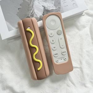 Google Chromecast TV 4K/Streamer 4K 실리콘 보호 커버와 호환되는 원격 제어 케이스