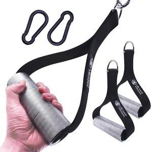 1쌍 5cm 두꺼운 체육관 핸들  강한 그립 케이블 기계 도르래 팔 레슬링 훈련을위한 미끄럼 방지 알루미늄