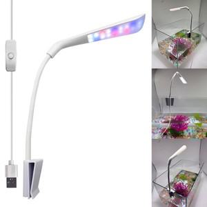 어항조명 LED 수족관 조명 물고기 탱크 조경 5W USB 스 식물 클립 라이트 수생