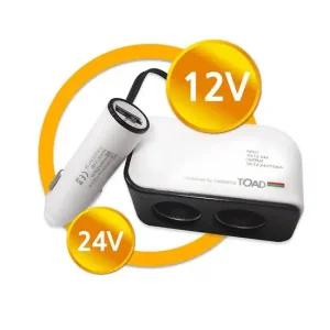 자동차 USB 멀티 소켓 2구 실내 전기 트럭 승용차 시거소켓 12V소켓 차량용3구소켓