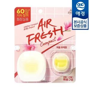 [애경] 에어후레쉬 컴팩트 화장실용 방향제 부케향 본품 6ml + 리필 6ml