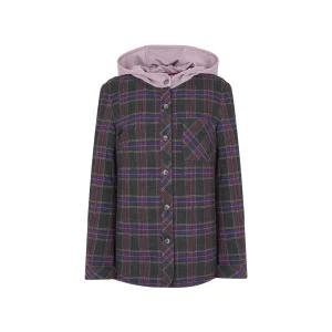 [크로커다일 레이디] 후드넥멀티체크아우터형셔츠_CLDWBL203