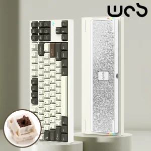 [국내정발] WOB 크러쉬80 리부트 풀알루미늄 무선키보드 화이트 코코아축