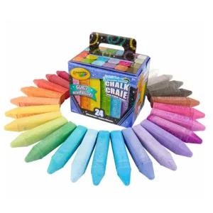바닥 벽 야외용 색칠놀이 반짝이 분필 24색 유치원준비물 크래용