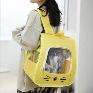 애완 동물 고양이 캐리어 가방 고양이 배낭 야외 통기성 휴대용 어깨 가방 고양이 작은 개 수송 캐리어
