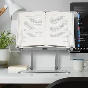 투명독서대 휴대용아크릴 접이식거치대 책받침대 독서용 받침 대형 스탠드 고정 각도조절 필기 거치대
