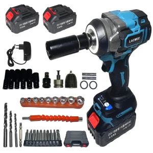 LACMEE 충전식 임팩렌치 전동 임팩드릴 무선 드라이버 브러쉬리스 모터 21V 500토크 풀세트