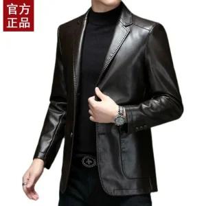 가죽자켓 정장 마이 빈티지 투버튼 재킷 남자 JACKET 간절기 가죽점퍼