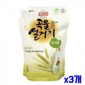 밀 곡물설거지 주방세제 리필용 1.2L x3개 (WFJXSU3)