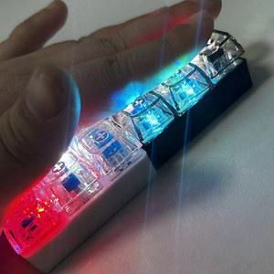 빛 키캡 캡 버튼 손가락 DIY 새로운 Fidget 방출 릴리프 키 스트레스 성인 장난감 키보드 리무버 9 체인