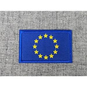 EU 국기 만국기 유럽국기 깃발 패치 와펜 부착물 마크 유머 코믹 밀리터리 벨크로 다리미 와펜 부착물 패치