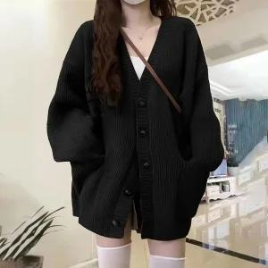 TF두툼오버핏가디건 단추가디건 루즈핏 가을 점퍼