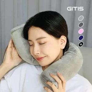 [기프트세트] 지티스 여행용 목베개 접히는 휴대용 목베개 해외 기내용 목쿠션