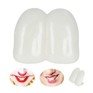 쿤판 벅 이빨 17mm 2pcs 위니 클라운 토끼 마녀 할로윈 코스튬 액세서리 베이지
