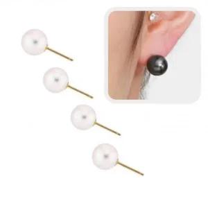 [콩심팥심]8 6 4 10mm 5 블랙 14K 진주귀걸이