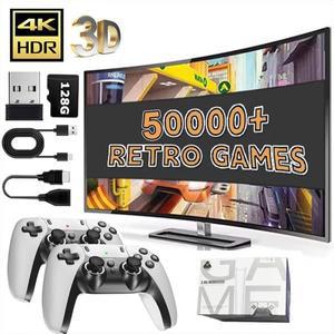 128G 게임 스틱 M15   TV 콘솔 무선 64G 40000+/50000+ 클래식  HD 2인용