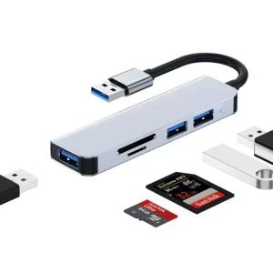 보스위즈 멀티허브 SD카드 USB A타입 어댑터 5in1 BOS-U5IN1