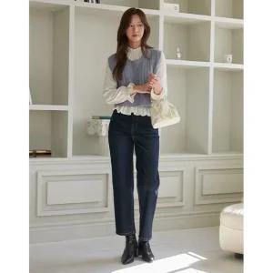 [플라스틱아일랜드]릴렉스 기모 데님 팬츠 PQ4DP081