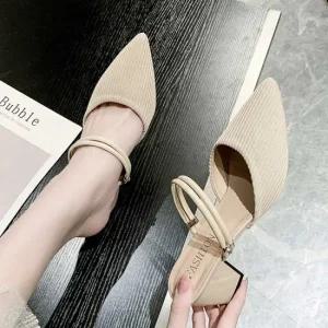 인기상품 골지 미들힐 뾰족코 샌들 구두 정장 패션 코디 신발 [WA2F9D3_250916]