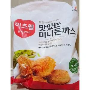 미니 돈까스 이츠웰 냉동 65입 1kg/식자재/업소용/반찬/가정/간편식/가정용/간단/조리/간편/돈가스/조리식