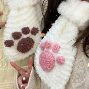 고양이 키트 목도리 뜨개실 DIY 손뜨기 머플러 패키지