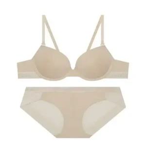 코데즈컴바인 codescombineinnerwear 베이직 퓨징 로고아웃밴드 브라 팬티 세트스킨