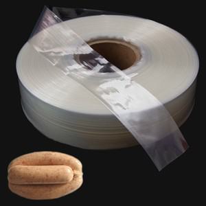 Behogar 98ft 50mm 소시지 케이싱 수제 용 투명 식품 등급 플라스틱 햄 스낵 스틱 필름