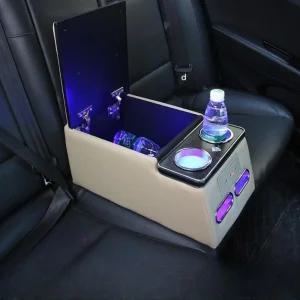 자동차 뒷좌석 팔걸이 컵홀더 수납형 보관 상자 콘솔박스