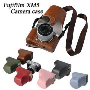 풀Fujifilm XM5 카메라 가방 PU 가죽 케이스 파우치