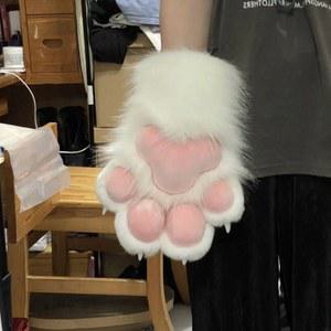 모피 PAWS 맞춤형 긴 장갑 Kigurumi Fursuit 만화 코스프레 의상 쌍 정장