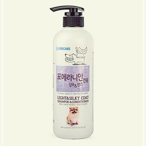 애견 피모 건강 포메라이안 전용 샴푸린스겸용 550ml 목욕 그루밍 탈취 헤어샤워 포메라니안