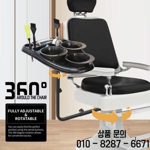 Chairframe에 설치된 주석 호일 기계가있는 이발사 트레이 미용 다기능 높이 조절 가능한 머리 염색 도구