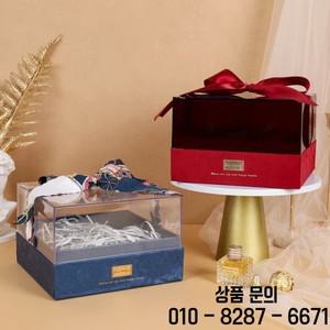 리본 장미 꽃다발 장식이 있는 사각 아크릴 선물 상자 서프라이즈 박스 공예 DIY 기념품