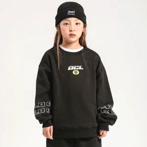 [보리보리/오실롯]B5 오실롯 주니어 기모 레터링아트웍 맨투맨 (블랙)