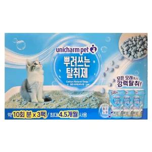 유니참 뿌려쓰는 탈취제 내추럴 솝향 450ml 3개 코스트코 고양이 모래 화장실 냄새 제거
