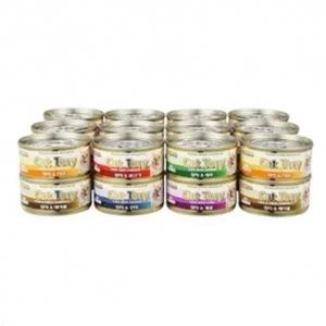 고양이 습식 통조림 애묘 캔 간식 24개입 혼합믹스