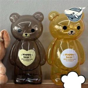 [셀러에이드]대형 투명 플라스틱 곰 저금통 색상 랜덤 아기