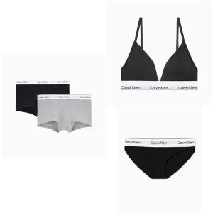 [Calvin Klein Underwear](타임스퀘어점패션관)(선물포장)CK 모던 코튼 트라이앵글브라렛 세트+남성 2P...