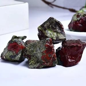 힐링소품,천연 원석자연  드래곤 블러드 스톤 원시 거친 광물 표본 에너지 치유 Reiki 홈 룸 장식