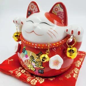 일본 도자기 마네킨네코 저금통(레드)인테리어 소품 새해선물 탁상 개업 집들이 특별한 개업식 복들어오는