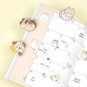 냥냥 랜덤 아크릴 집게-30EA 문구팬시 캐릭터 꾸미기 소품