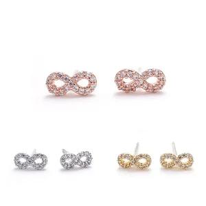 비욘드라이프 3450 리본 큐빅 은침 귀걸이