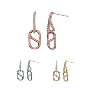 비욘드라이프 3449 큐빅 드롭 은침 귀걸이