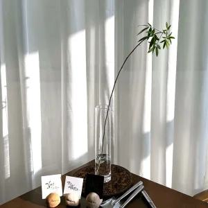 베하몰 사각 유리 화병 8x8x30cm글라스 꽃병 인테리어 화분 소품 투명 다용도 도병 향초 네모난