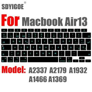 ES FR RU 노트북 키보드 커버 Macbook Air 13 M1 A2337 실리콘 보호 필름 케이스 A2179 A1932 A1466