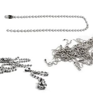 군번줄 구슬 볼체인 (500개) 은색 15cm 키링 부자재악세사리 링만들기 링재료 링부자재 15CM 실버 열쇠고리