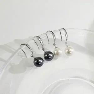 담수 핵진주 S925 각인 흑진주 백진주 귀걸이