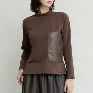 (~88size)반목레더패치티셔츠 TBD5066_DC