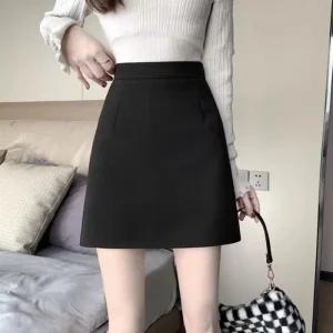 모직스커트 미니 가을 치마 기본 하이웨스트 겨울 A라인