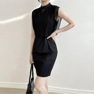 여름 원피스 면접 홀복 정장원피스 민소매 오피스룩 웨딩 피로연 상견례